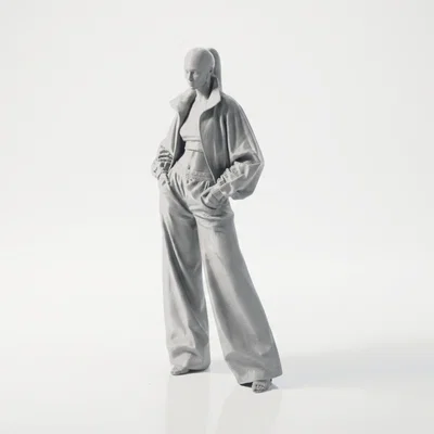 Mô hình nhân vật nữ thời trang Cool Girl - Tệp in 3D