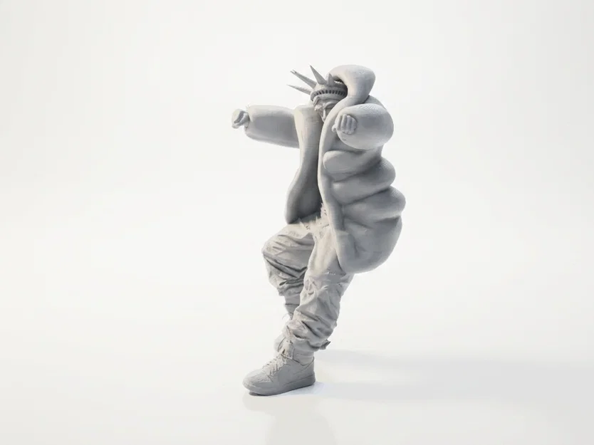 Mô Hình 3D Lady Liberty Phong Cách Đường Phố Ấn Tượng (Có Thể In 3D) - Image 1