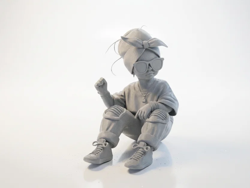 Mô hình nhân vật nữ 3D Cool Sat Girl in 3D được - Image 1