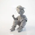 Mô hình nhân vật nữ 3D Cool Sat Girl in 3D được - Thumbnail 1