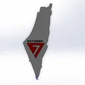 Bảng treo tường in 3D bản đồ Palestine - Thumbnail 3