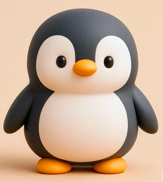 Mô hình chú chim cánh cụt (Cute Pinguine) 3D siêu đáng yêu - Image 1