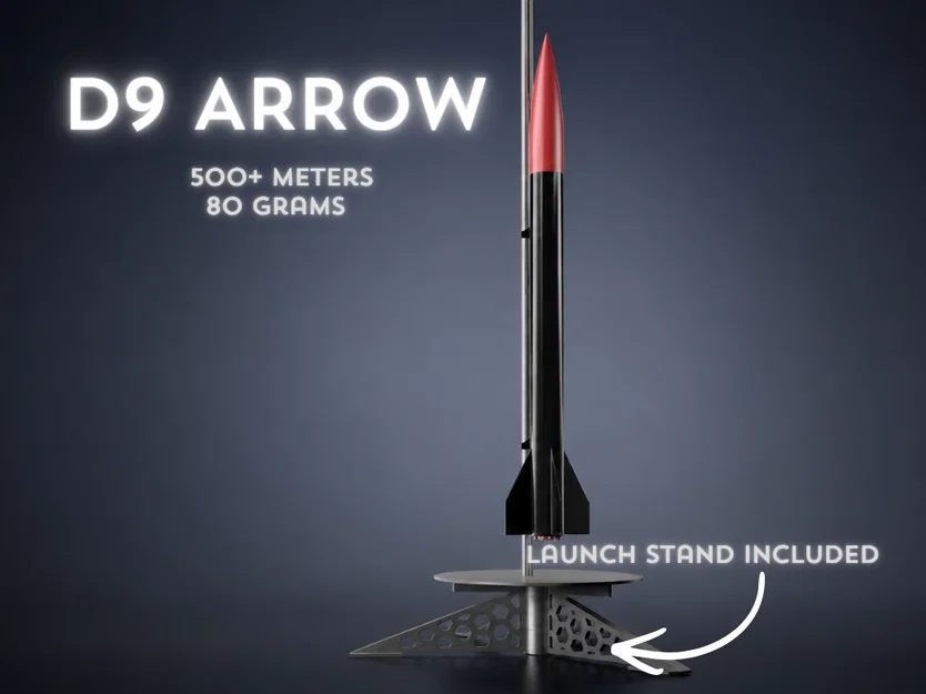 D9 Arrow – Mô hình tên lửa kèm bệ phóng - Image 1