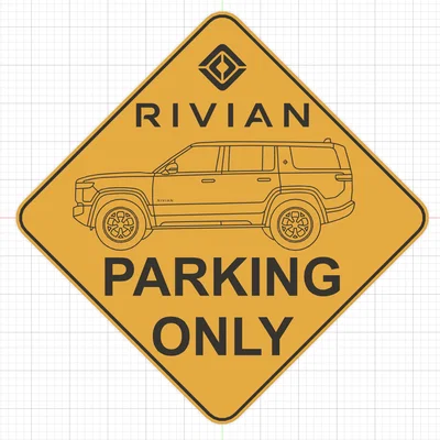 Bảng hiệu bãi đỗ xe Rivian