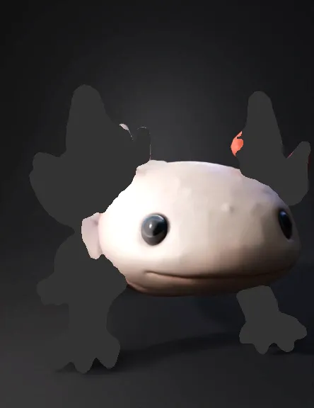 Mô hình chú kỳ giông Axolotl đáng yêu để in 3D trang trí - Image 2