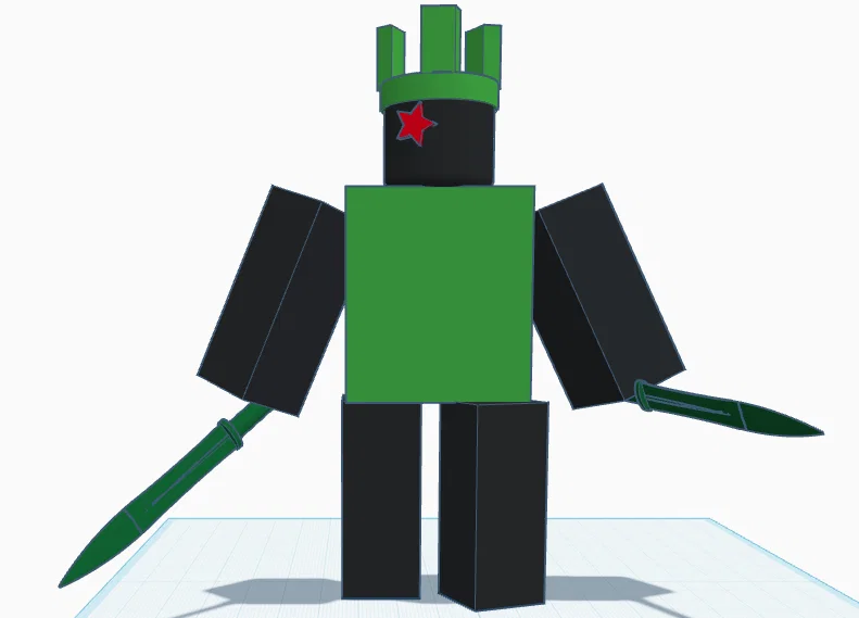 Mô hình 3D nhân vật chiến binh khối vuông 1X1X1X1 độc đáo - Image 1