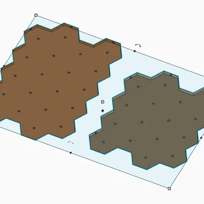 Đế Hex LususTech (Tương thích BattleTech) có thể gắn nam châm và Khối địa hình xếp chồng
