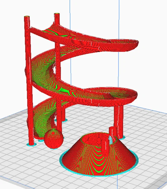 Đường chạy bi xoắn ốc không cần Support (No Support Spiral Marble run) - Image 1
