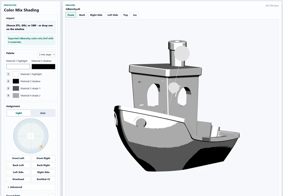 ColorMix Benchy (Mô hình kiểm tra 4 màu) - Image 3