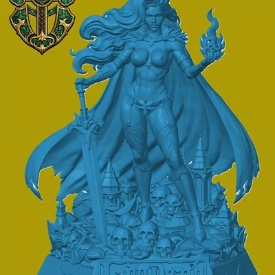 Mô hình tượng Lady Death 3D - Thiết kế chi tiết cho fan sưu tầm