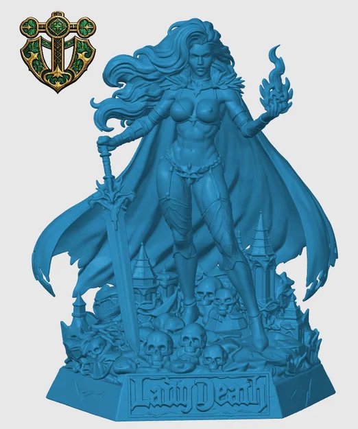 Mô hình tượng Lady Death 3D - Thiết kế chi tiết cho fan sưu tầm - Image 3