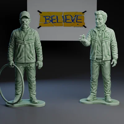 Mô hình 3D Coach Beard và Ted Lasso phong cách lính nhựa cực chất