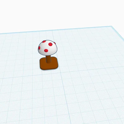 Mô hình trang trí nấm 3D dễ thương cho máy in 3D