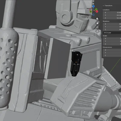 Mô hình 3D Optimus Prime 1984 đầy đủ chi tiết cho người hâm mộ