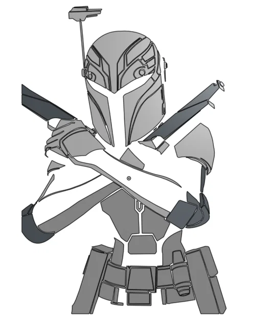 Mô hình lắp ráp Mandalorian Puzzle 3D – Thử thách dành cho fan Star Wars - Image 1