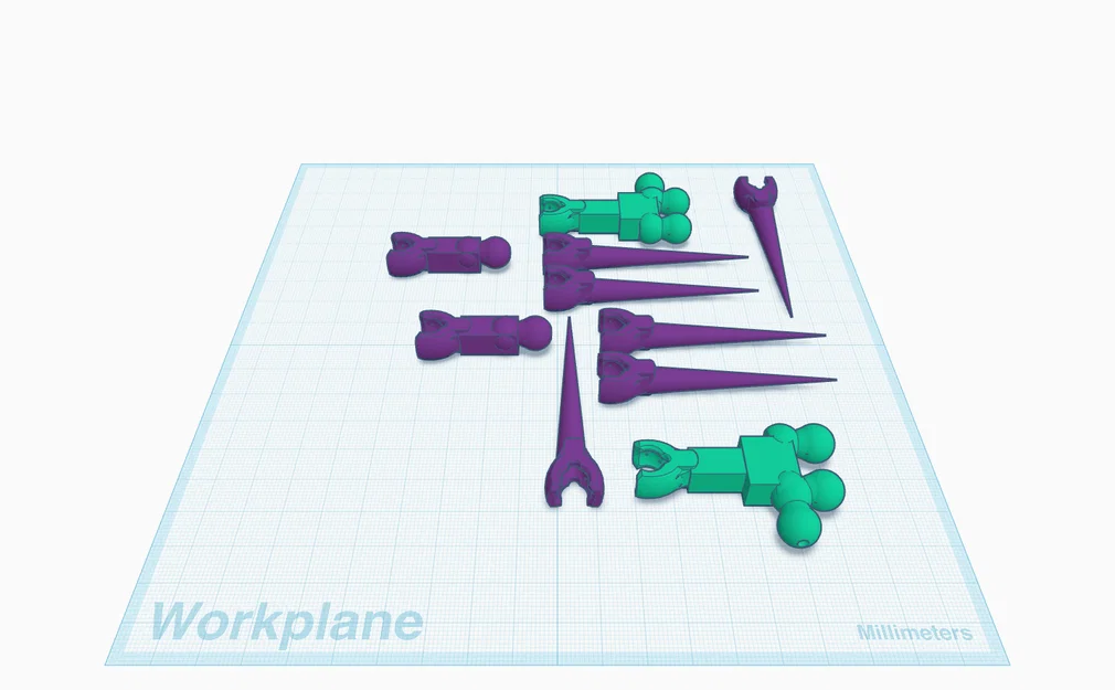 Bộ linh kiện cánh tay (arms) nối khớp linh hoạt cho mô hình 3D - Image 1