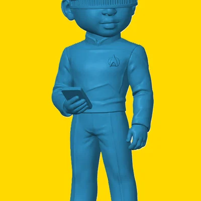 Mô hình Chibi lấy cảm hứng từ Geordi La Forge