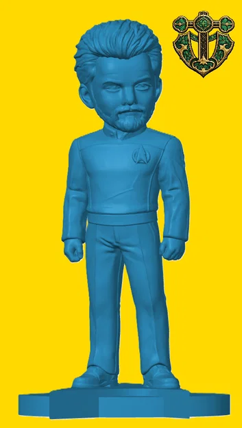 Mô hình William Riker phong cách Chibi cho fan Star Trek - Image 1