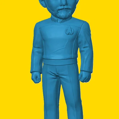 Mô hình William Riker phong cách Chibi cho fan Star Trek