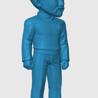Mô hình William Riker phong cách Chibi cho fan Star Trek