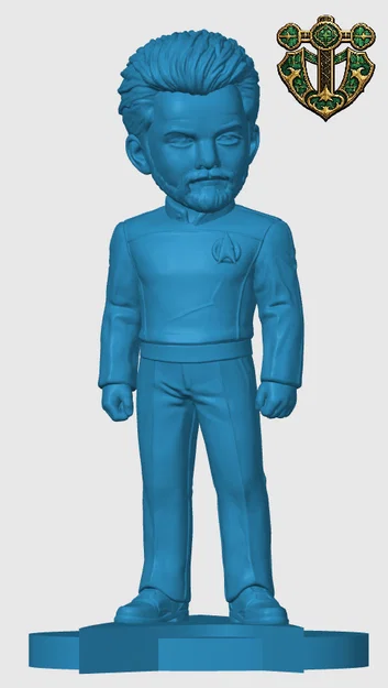 Mô hình William Riker phong cách Chibi cho fan Star Trek - Image 3