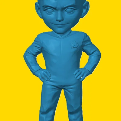 Mô hình Jean-Luc Picard phiên bản Chibi Star Trek in 3D