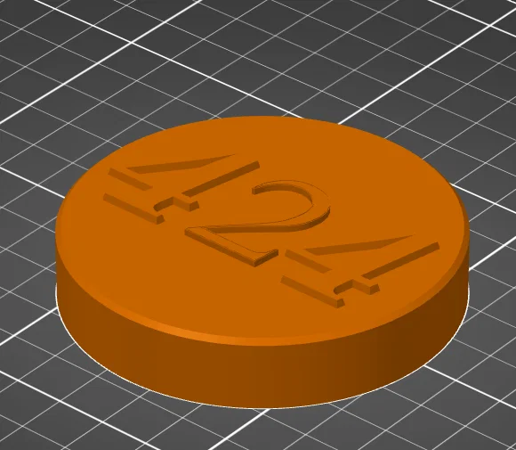 Mô hình đế đánh dấu pin (Battery Puck) 3D tiện lợi cho bàn làm việc - Image 1