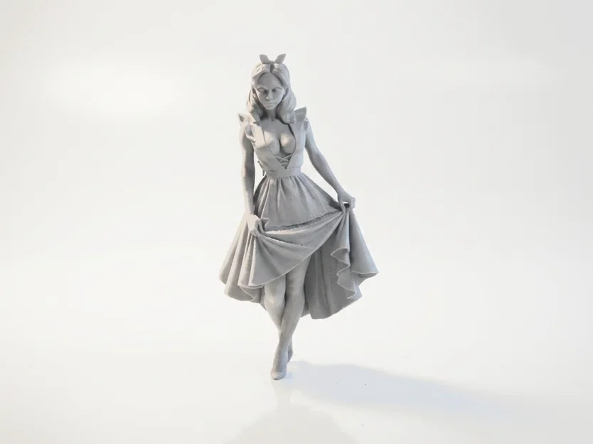 Mô hình 3D nhân vật nữ phong cách đồng quê - Cottage Girl Figurine - Image 1