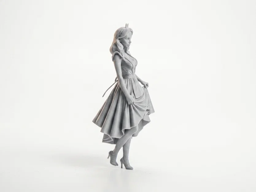 Mô hình 3D nhân vật nữ phong cách đồng quê - Cottage Girl Figurine - Image 2