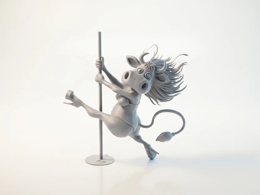 Mô hình 3D Dancing Cow Pole Dancer - Tượng Bò Nhảy Múa Vui Nhộn - Image 1