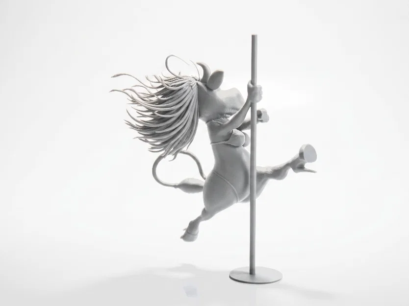 Mô hình 3D Dancing Cow Pole Dancer - Tượng Bò Nhảy Múa Vui Nhộn - Image 3