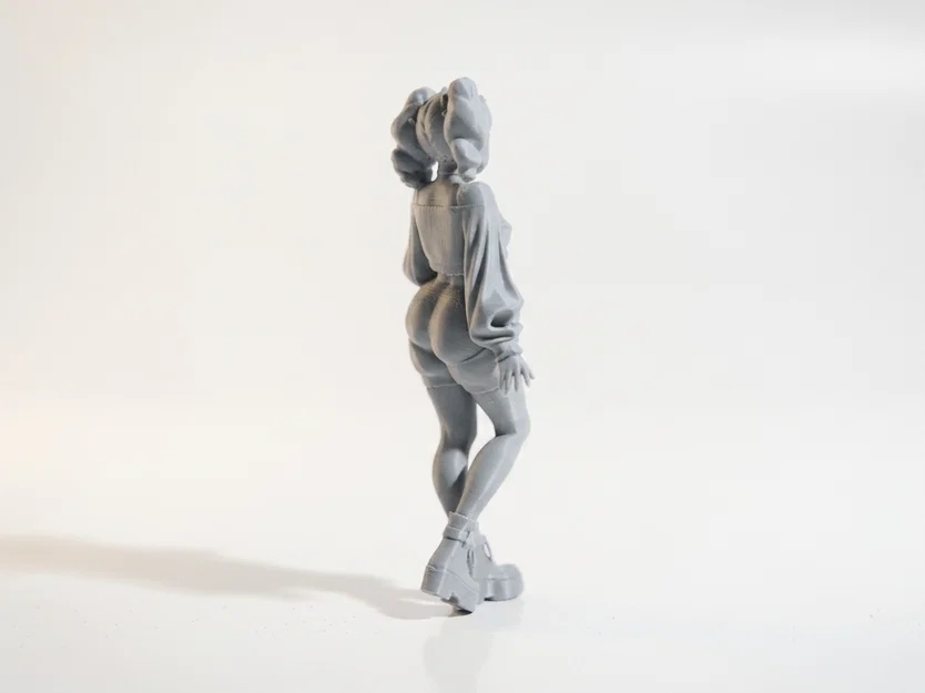 Mô hình 3D Cotton Candy Lady - Tượng nhân vật nữ đầy nghệ thuật - Image 3