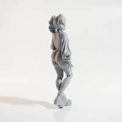 Mô hình 3D Cotton Candy Lady - Tượng nhân vật nữ đầy nghệ thuật