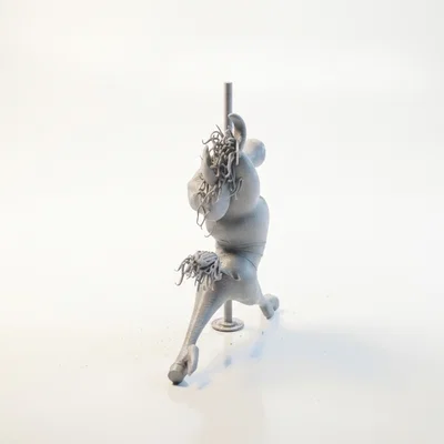 Mô hình 3D cô bò nhảy múa đáng yêu