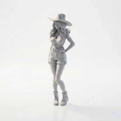 Mô hình nữ cao bồi miền Tây in 3D (Cowgirl Figurine)