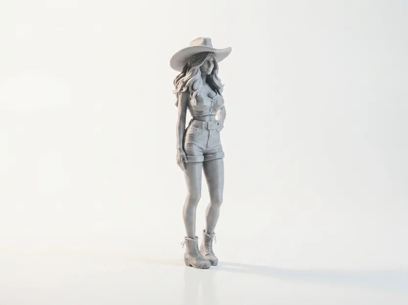Mô hình nữ cao bồi miền Tây in 3D (Cowgirl Figurine) - Image 2