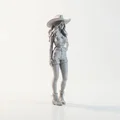 Mô hình nữ cao bồi miền Tây in 3D (Cowgirl Figurine) - Thumbnail 2