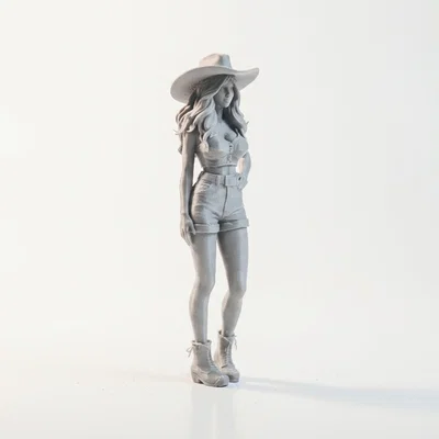 Mô hình nữ cao bồi miền Tây in 3D (Cowgirl Figurine)