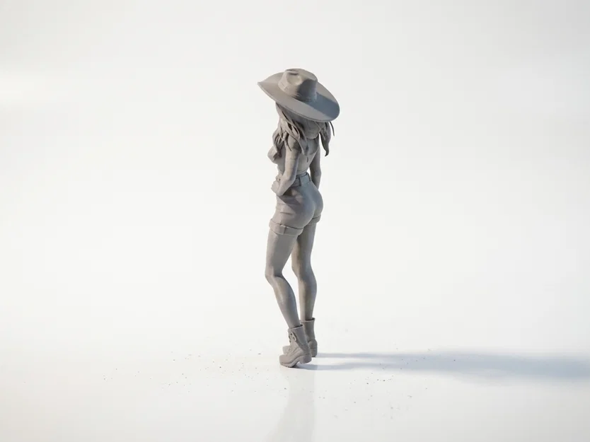 Mô hình nữ cao bồi miền Tây in 3D (Cowgirl Figurine) - Image 4