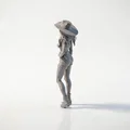 Mô hình nữ cao bồi miền Tây in 3D (Cowgirl Figurine) - Thumbnail 4