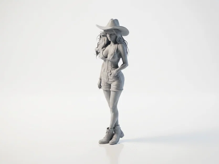 Mô hình Cowgirl phong cách miền Tây - File 3D in ấn chất lượng cao - Image 1
