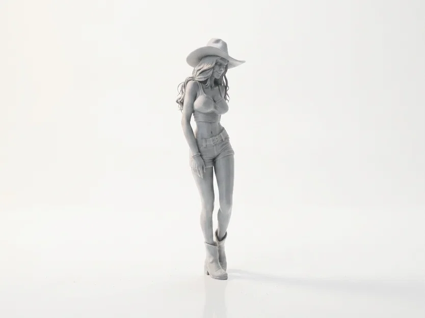 Mô hình tượng nữ cao bồi miền Tây - File in 3D - Image 2