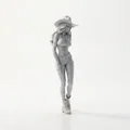Mô hình tượng nữ cao bồi miền Tây - File in 3D - Thumbnail 2