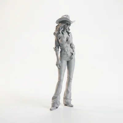 Mô hình Cowgirl mặc quần Jeans - File in 3D nghệ thuật