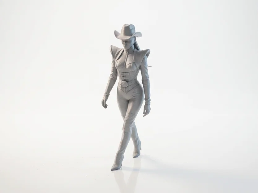 Mô hình Nữ cao bồi (Cowgirl) sành điệu - File in 3D - Image 1
