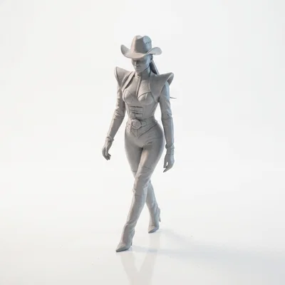 Mô hình Nữ cao bồi (Cowgirl) sành điệu - File in 3D