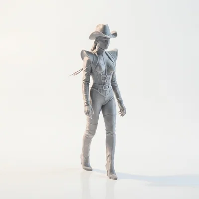 Mô hình Nữ cao bồi (Cowgirl) sành điệu - File in 3D