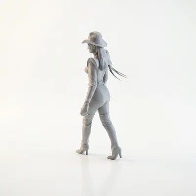 Mô hình Nữ cao bồi (Cowgirl) sành điệu - File in 3D