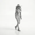 Mô hình nữ cao bồi diện áo khoác - Tệp 3D Printable - Thumbnail 2
