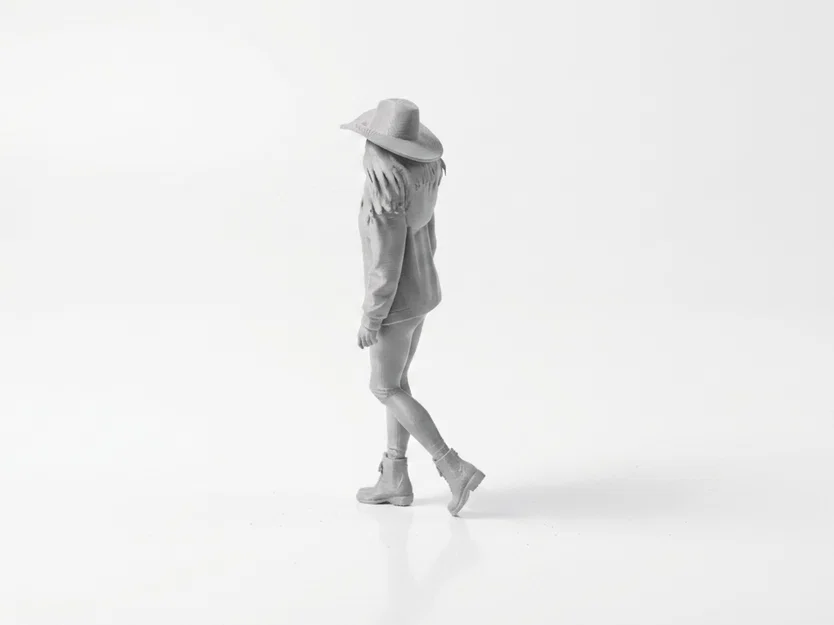Mô hình nữ cao bồi diện áo khoác - Tệp 3D Printable - Image 4